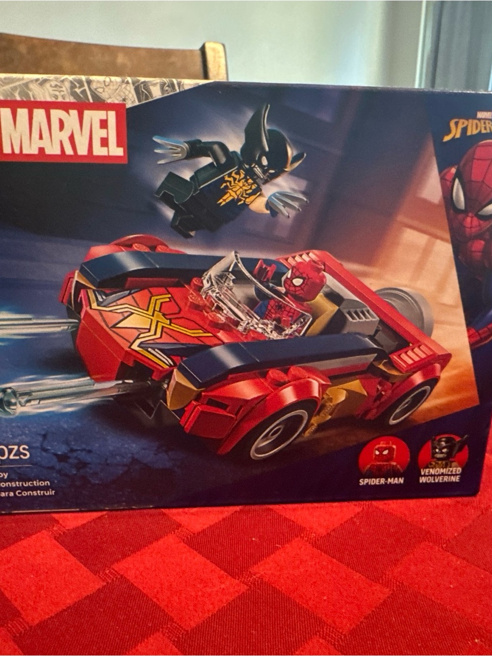 Marvel Spider-Man Red Toy Race Car with Mini Figures